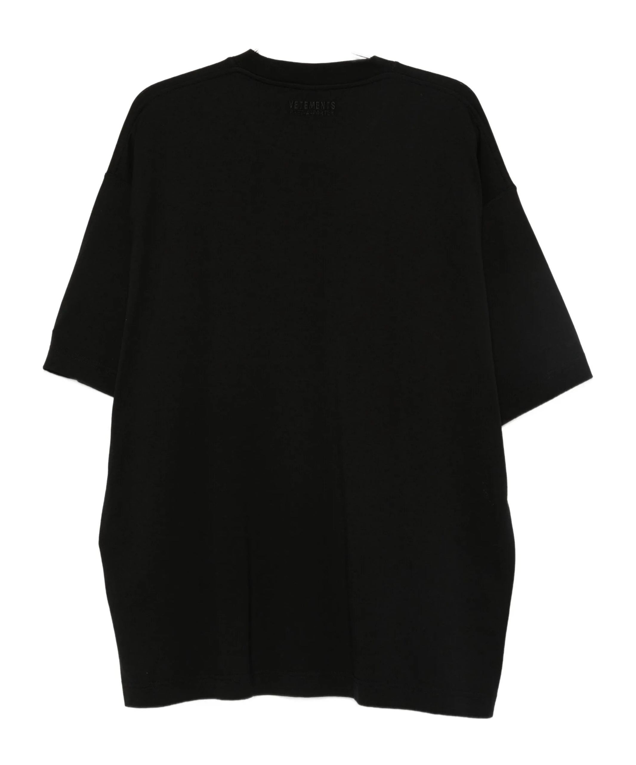 Vetements Round Neck T-shirt In Black
