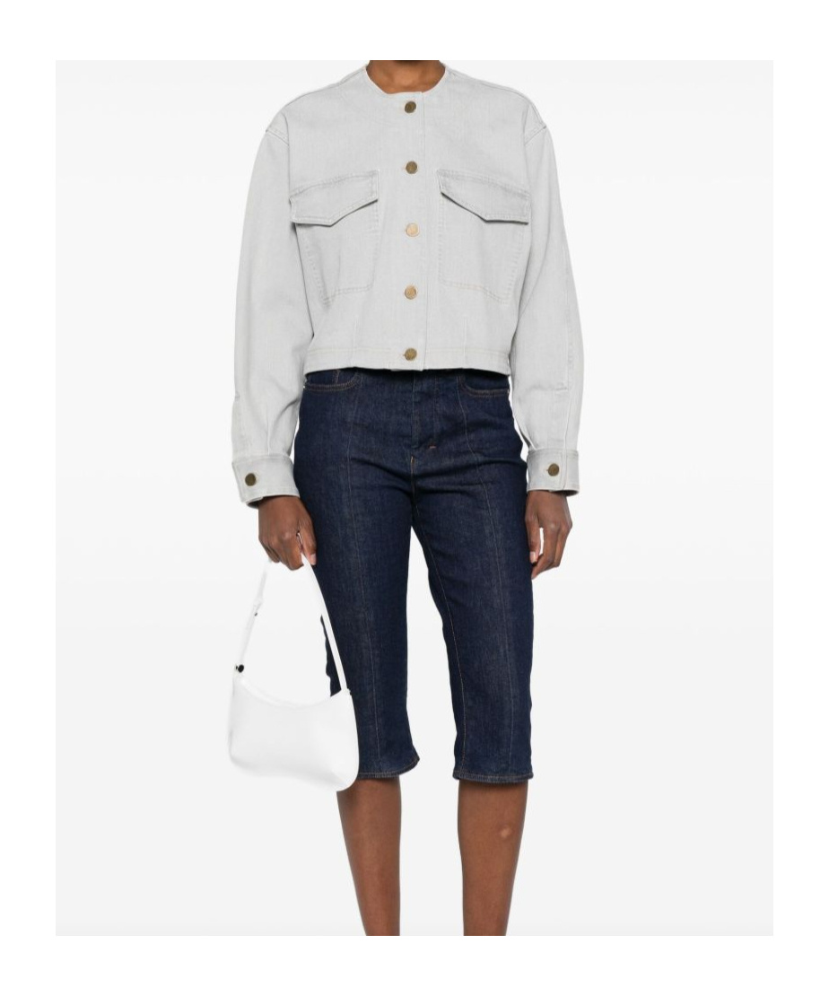 Forte Forte Grey Denim Cotton Overshirt In Gray