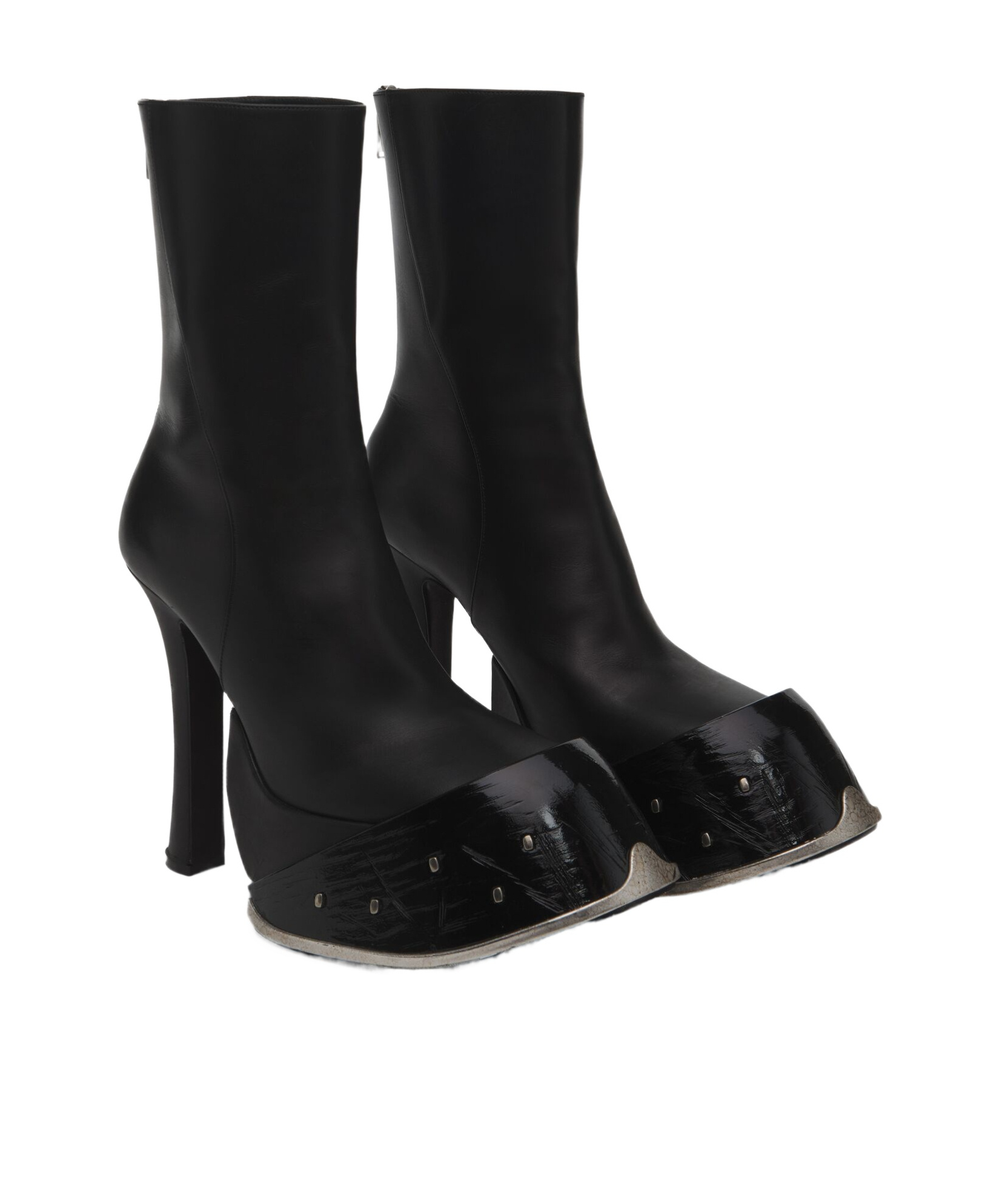 Alexander Mcqueen Clog Style Boots In Black In Black
