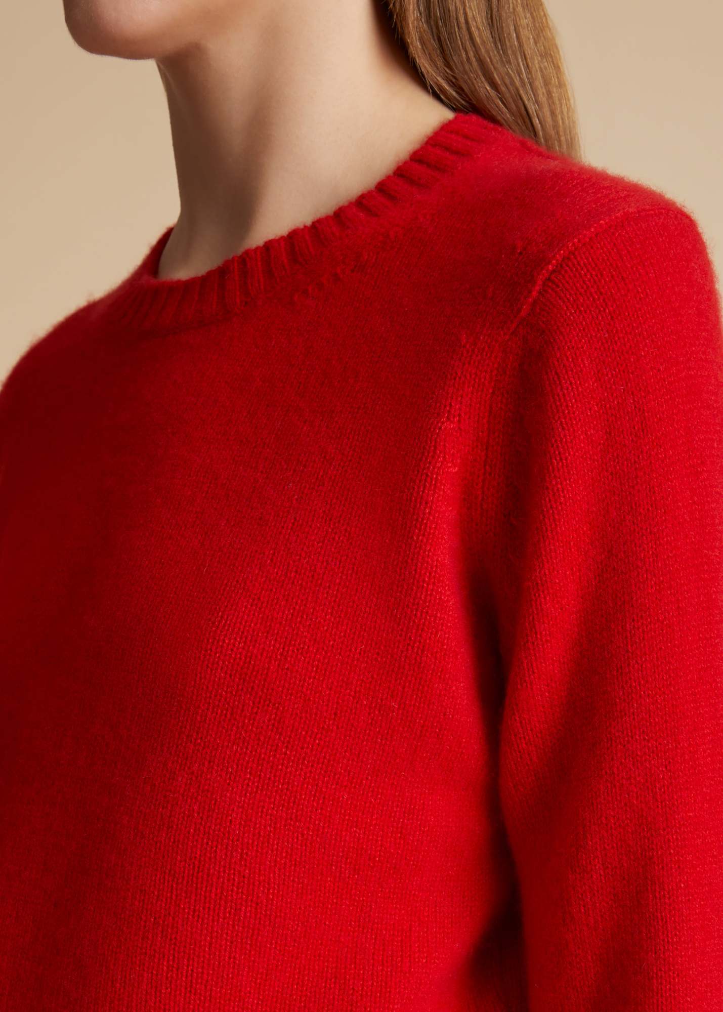 Shop Khaite The Diletta Cashmere Jumper In Red