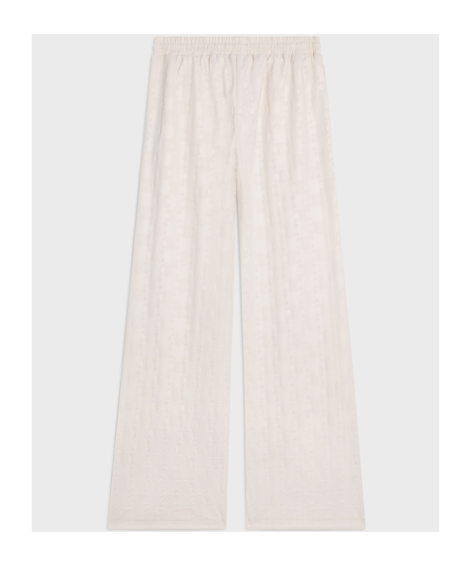 Celine Elastic Waist Casual Pants In White