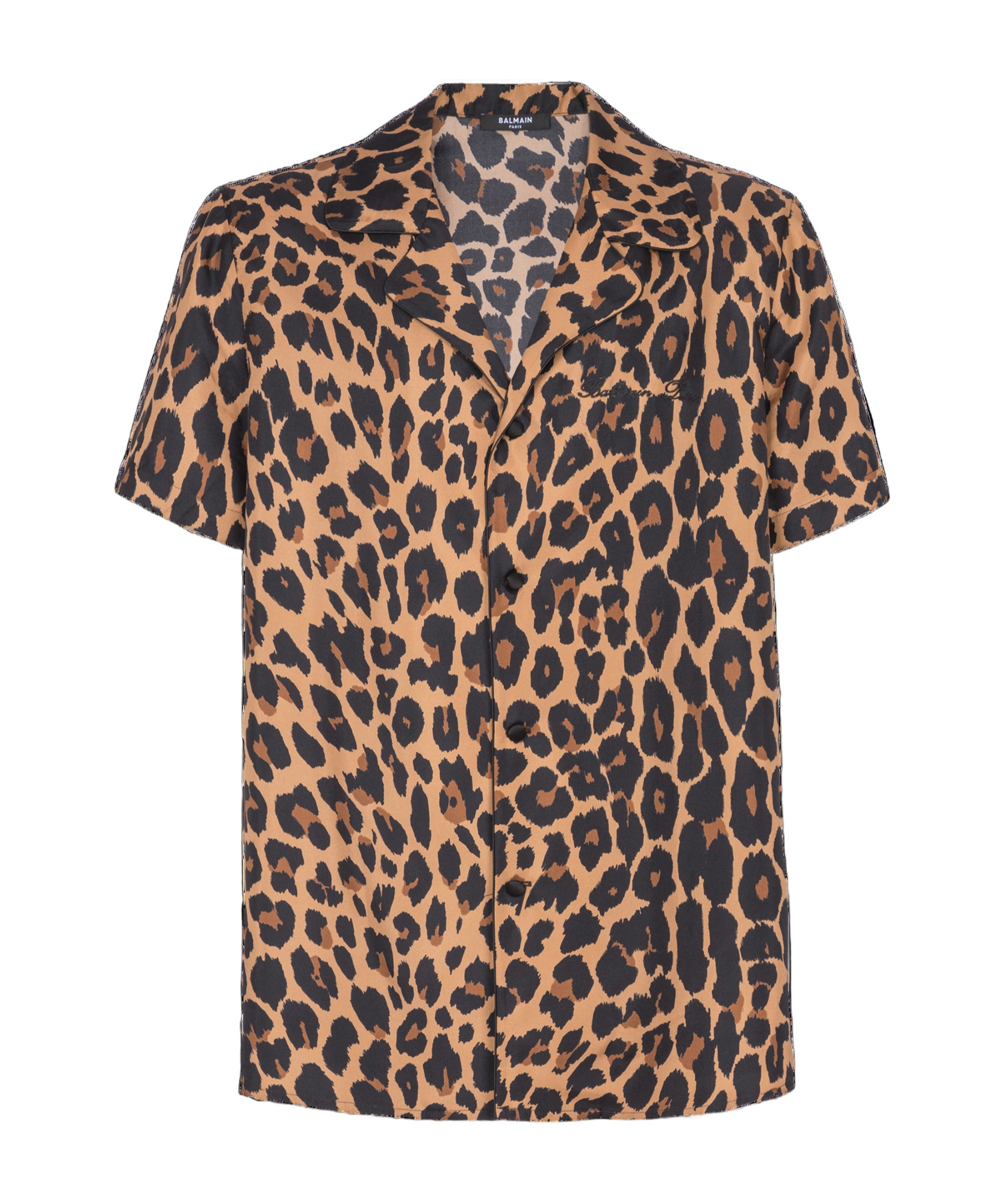 Balmain Animal Print Chest Pocket Shirt In Animal Print