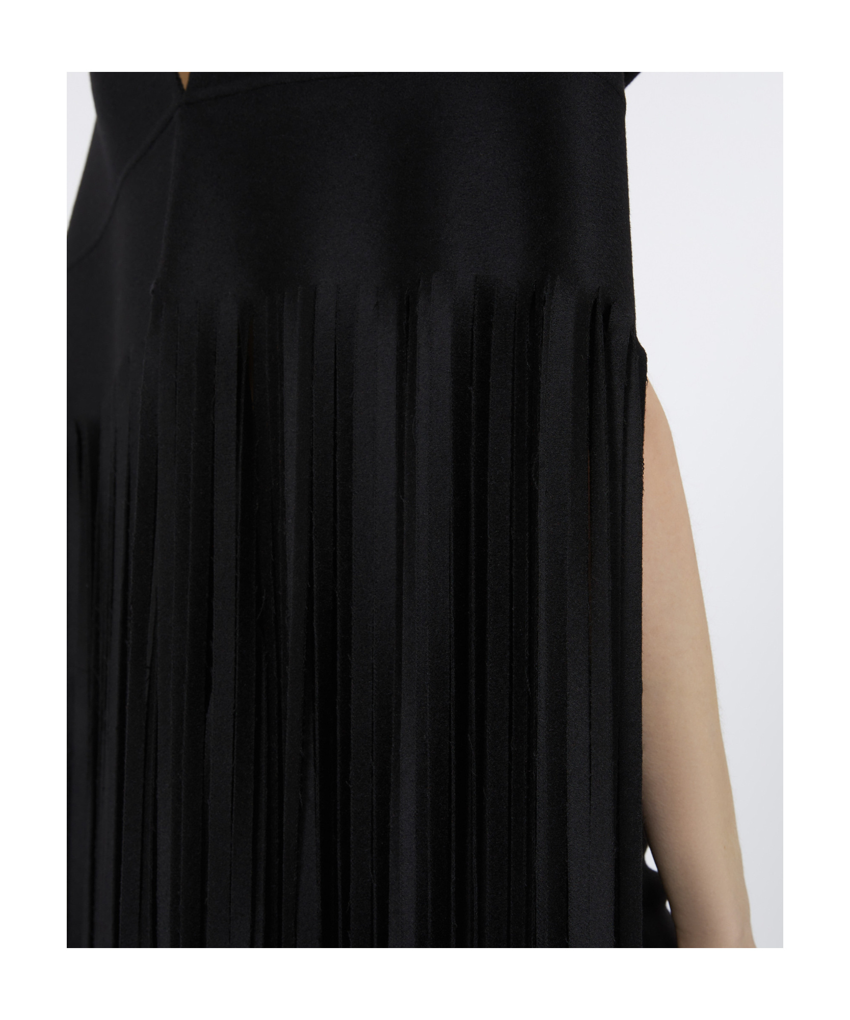 Sportmax Long Double-faced Pure Wool Dress - Runway In Black