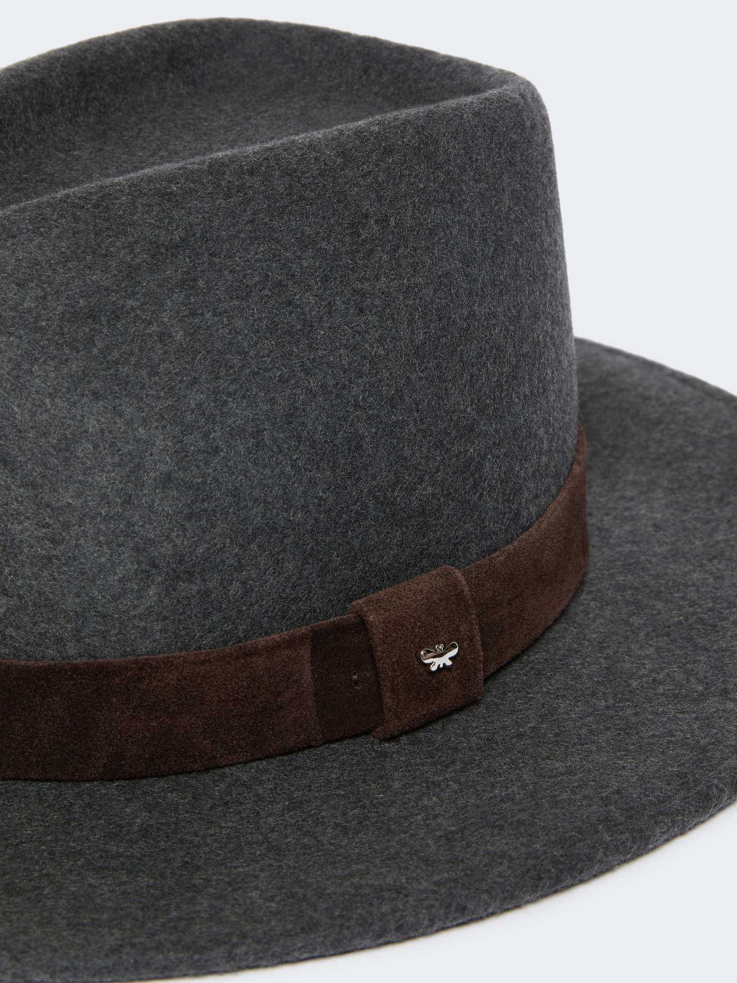 Weekend Max Mara Wool Felt Fedora - Medium Grey In Gray