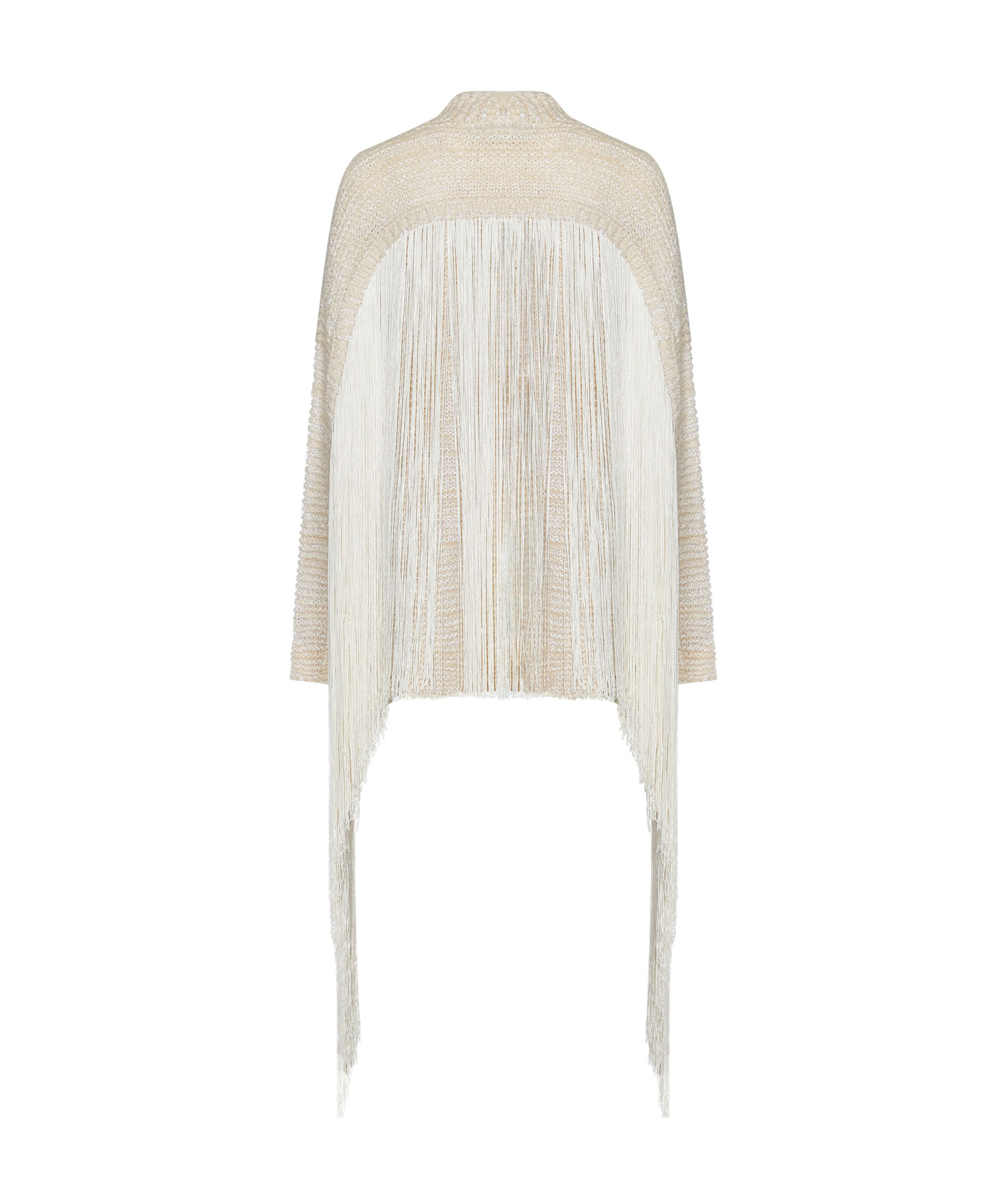 Alanui Bright Hues Fringed Cardigan In Nude