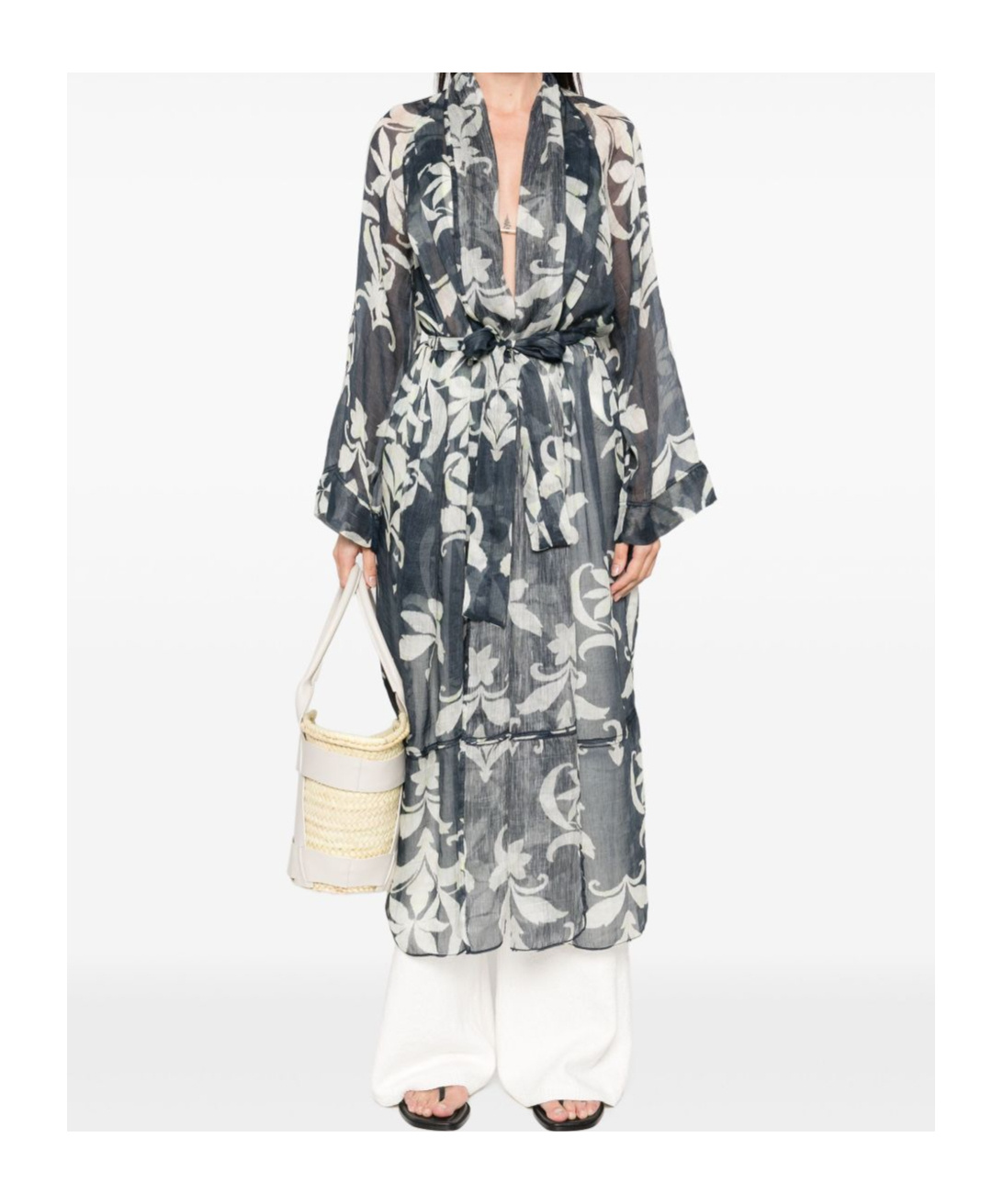 Forte Forte Printed Linen And Silk Gown