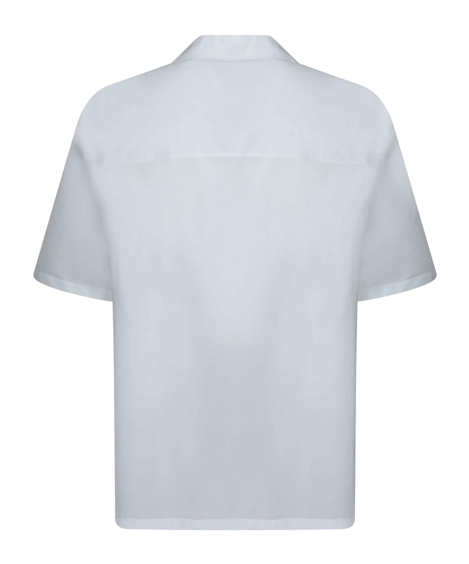 Moschino Logo Embroidered Straight Shirt In White
