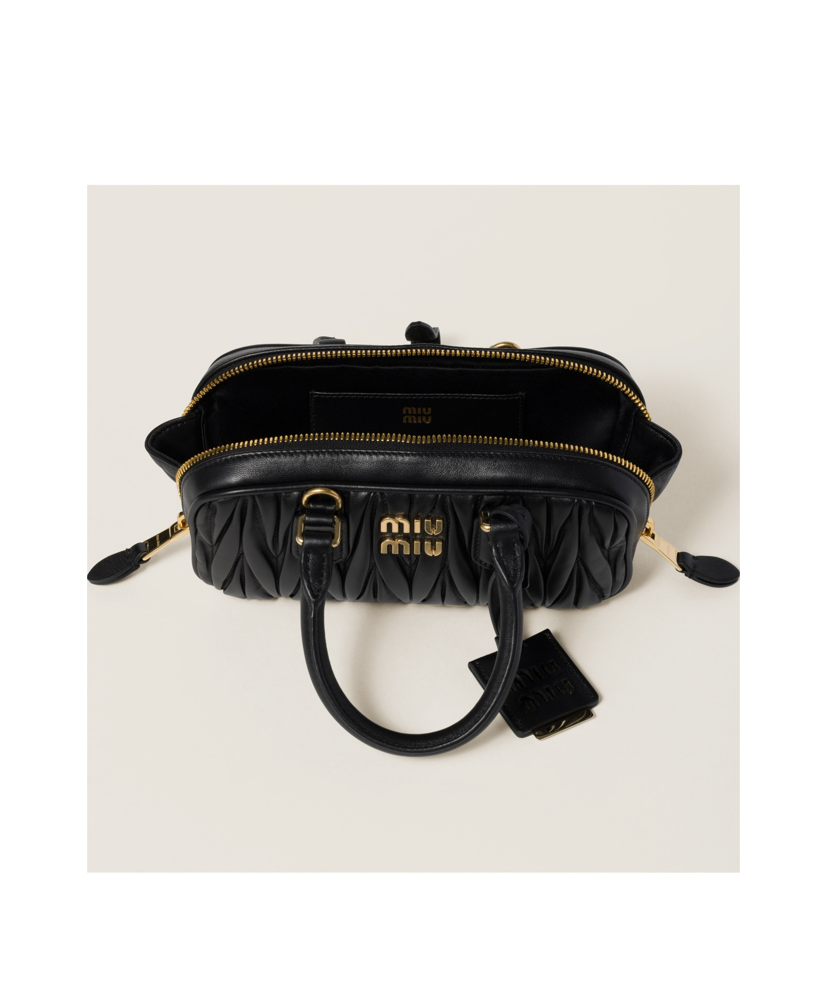 Miu Miu Arcadie Bag In Quilted Nappa In Black
