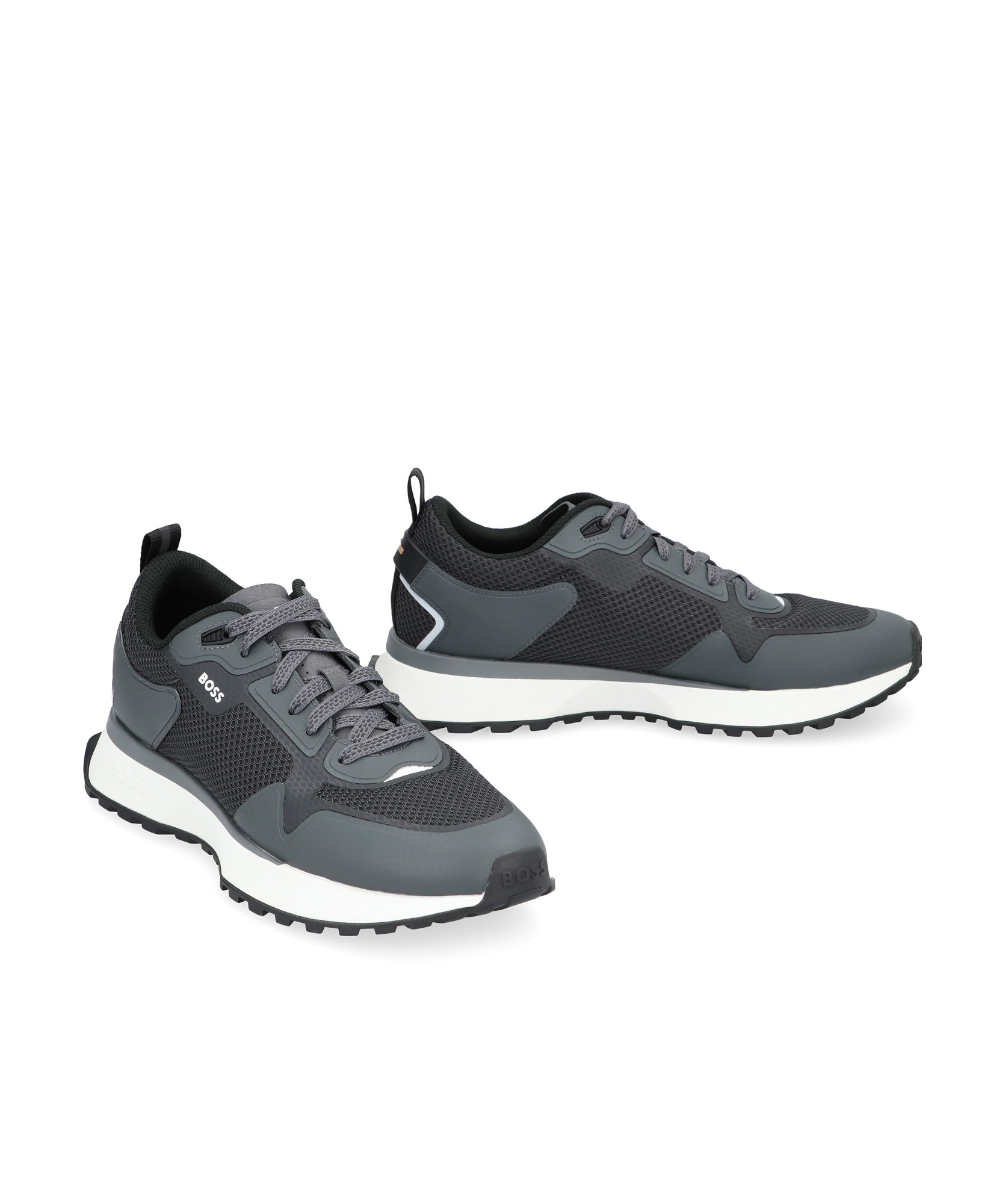 Hugo Boss Boss Jonah Fabric Low-top Sneakers In Gray