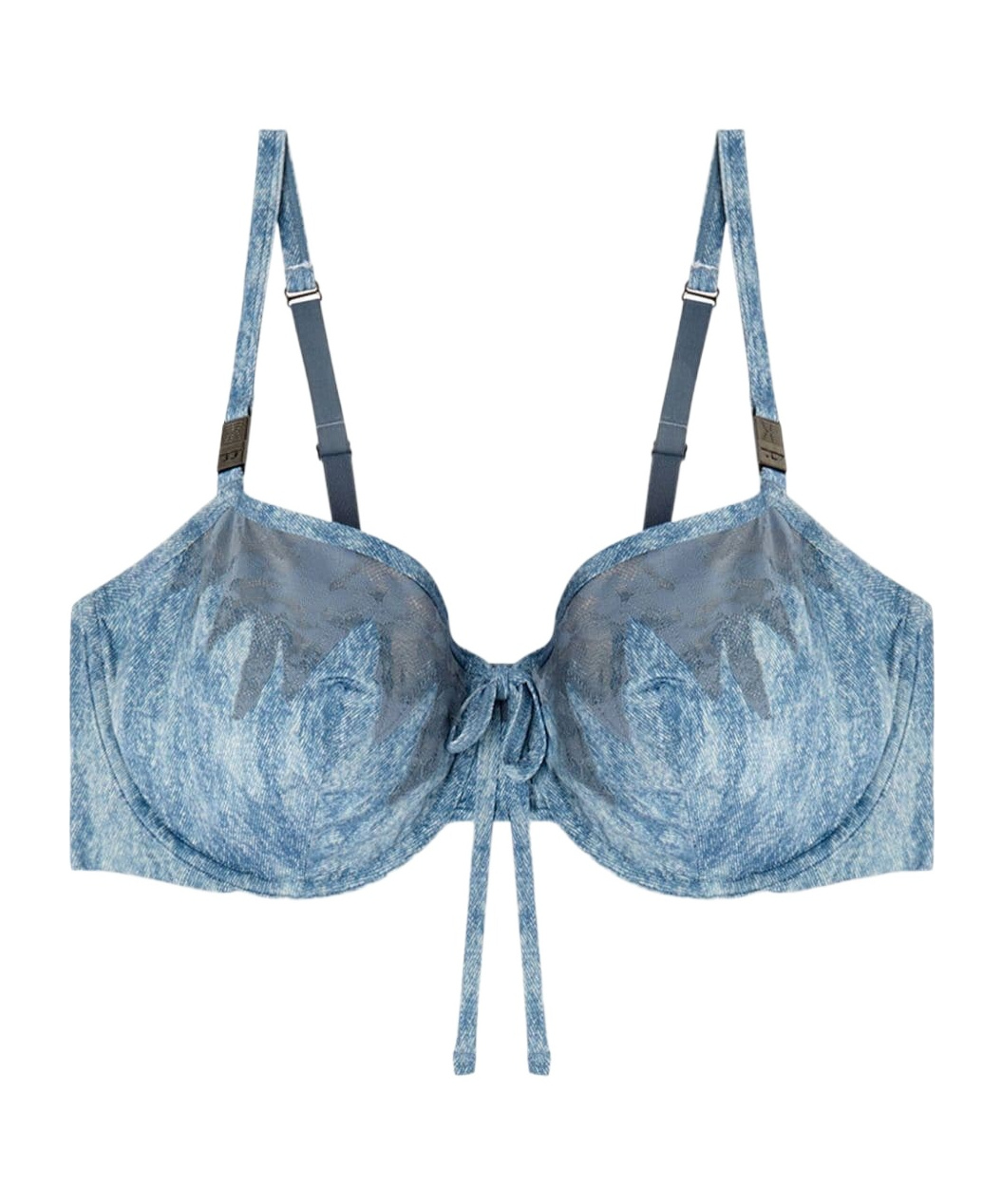 Diesel X Savage X Fenty Balconette Bra In Blue