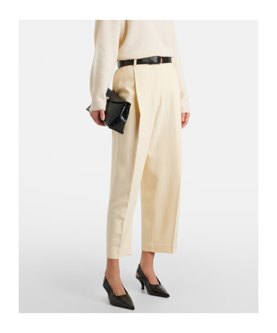 Totême Leather Slingback Pumps With Croco Effect In Black