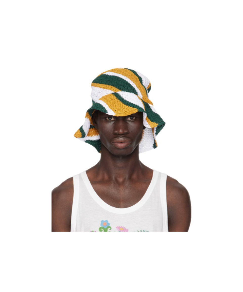 Marni Geometric Crochet Bucket Hat In Multi