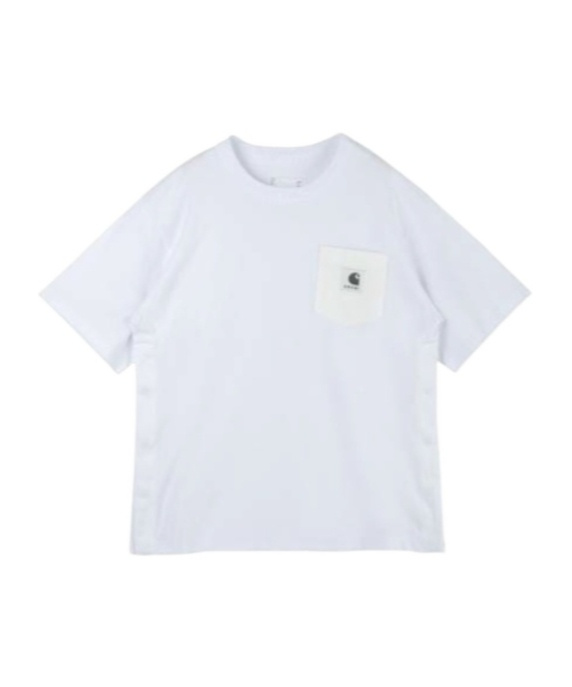 Sacai Carhartt Wip Cotton Jersey Pocket T-shirt In White