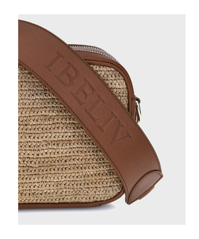 Ibeliv Alefa Raffia-design Crossbody Bag
