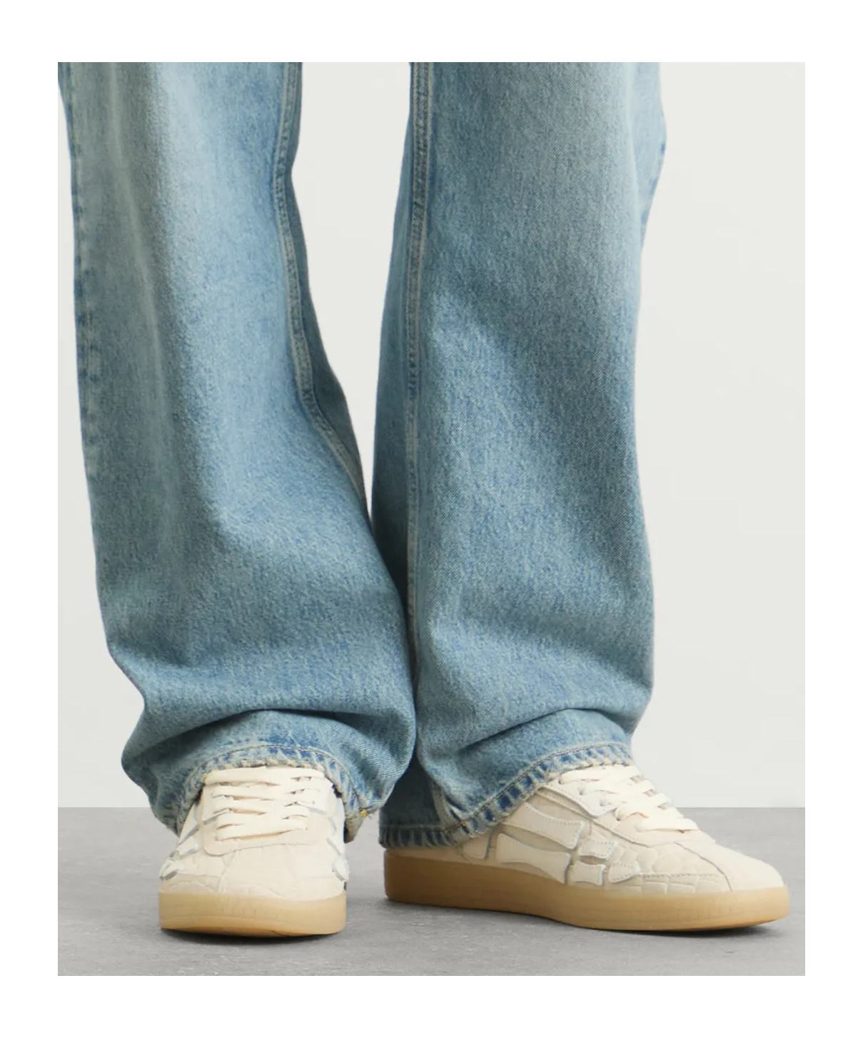 Amiri Men Beige Pacific Bones Sneakers In Multi