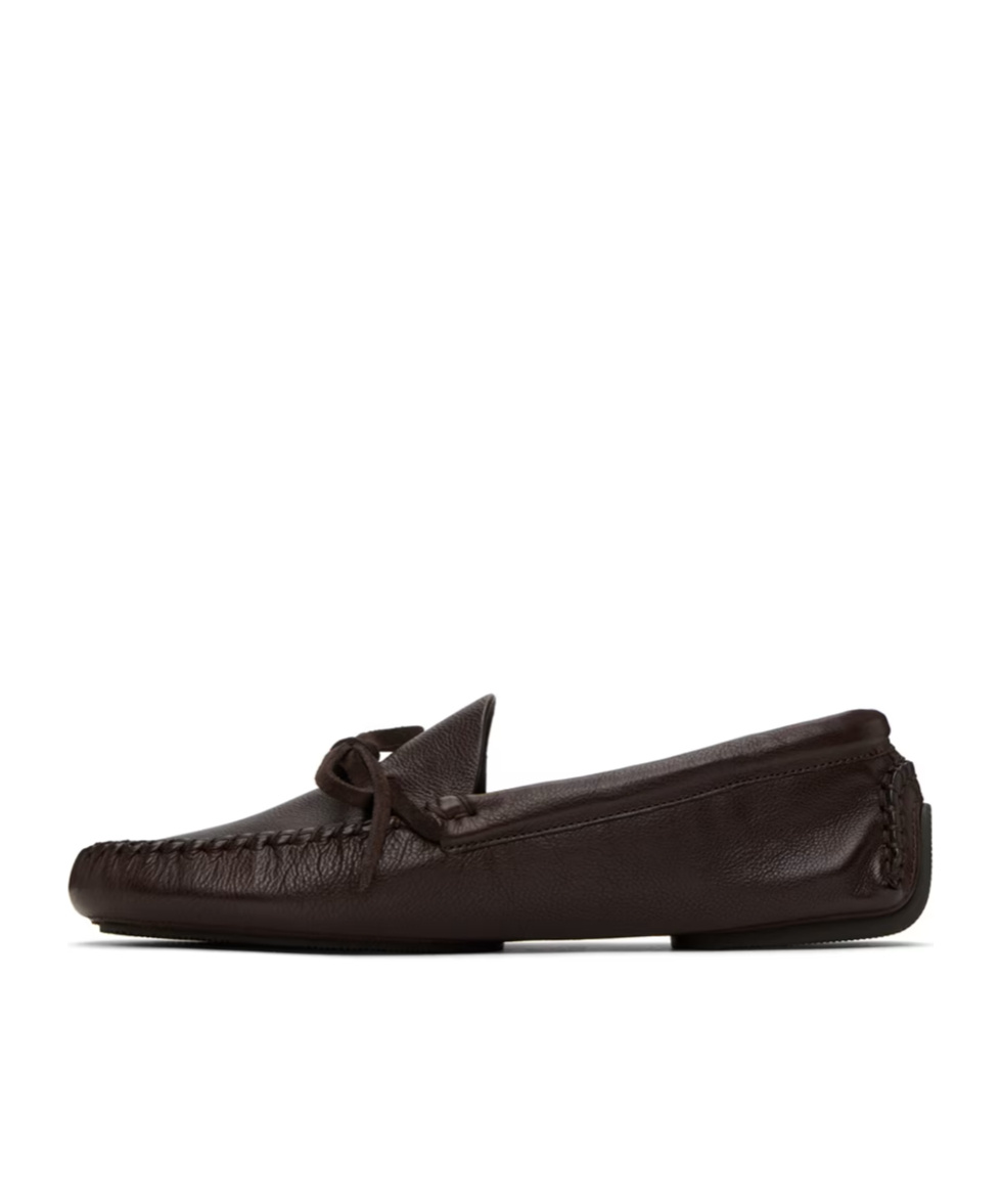 The Row Lucca Loafer Shoes In Black