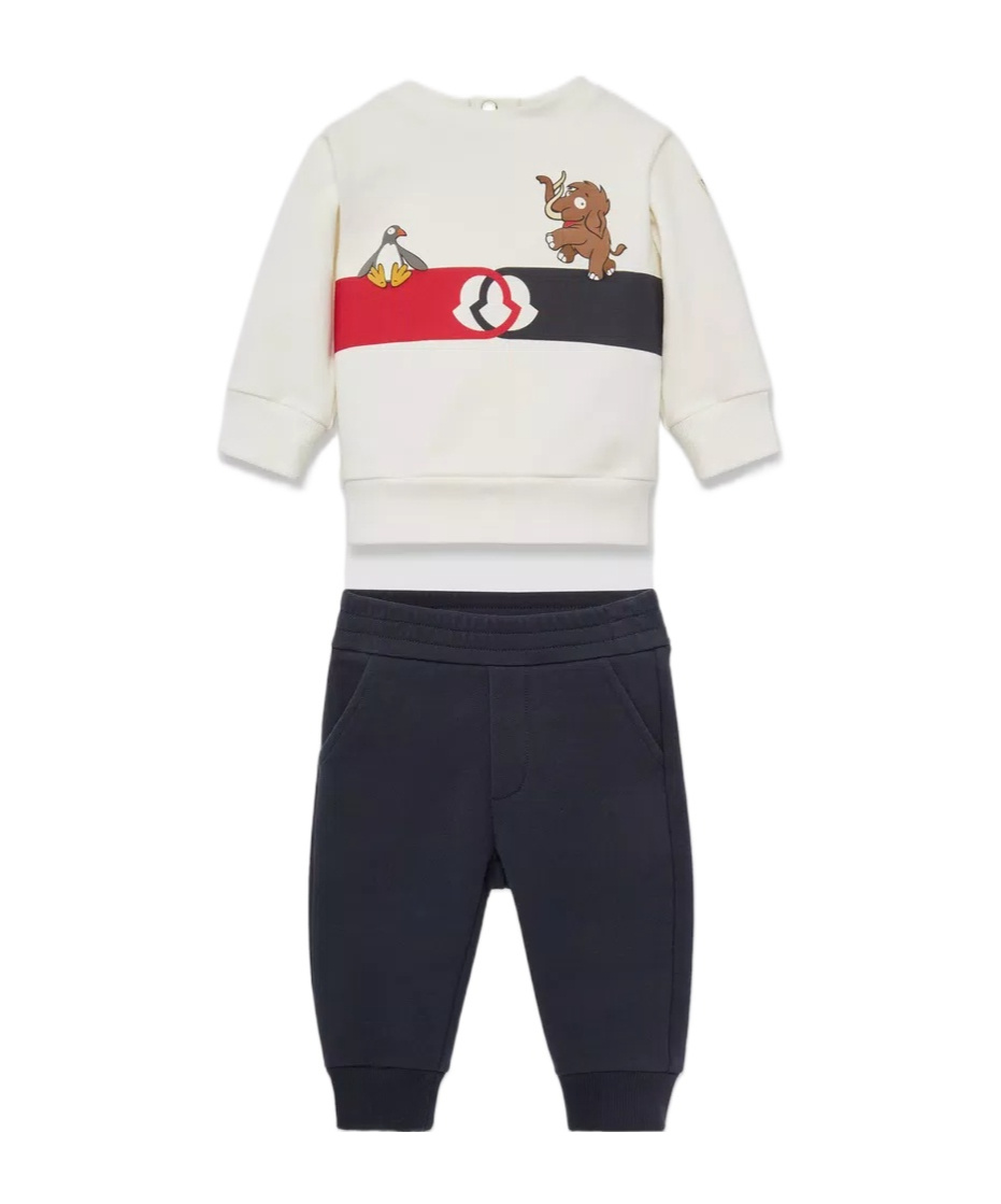 Moncler Logo Sportswear Set In Black