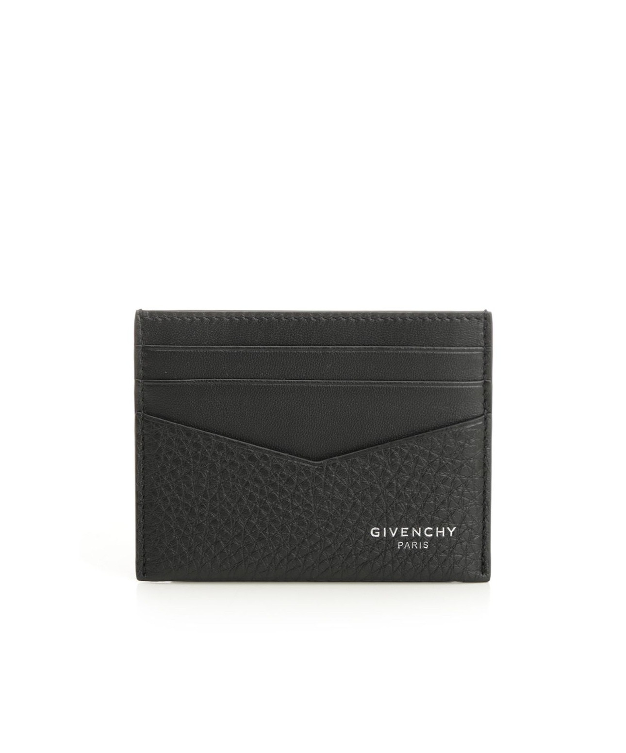 Givenchy Textured Black Wallet With Multiple Card Slots In Black