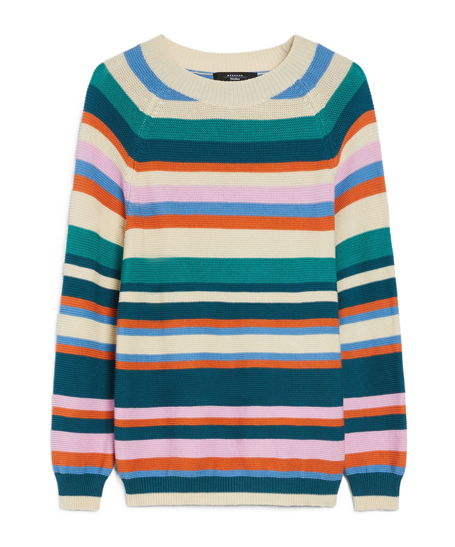 Weekend Max Mara Linz Striped Raglan-sleeve Sweater In Multicolor