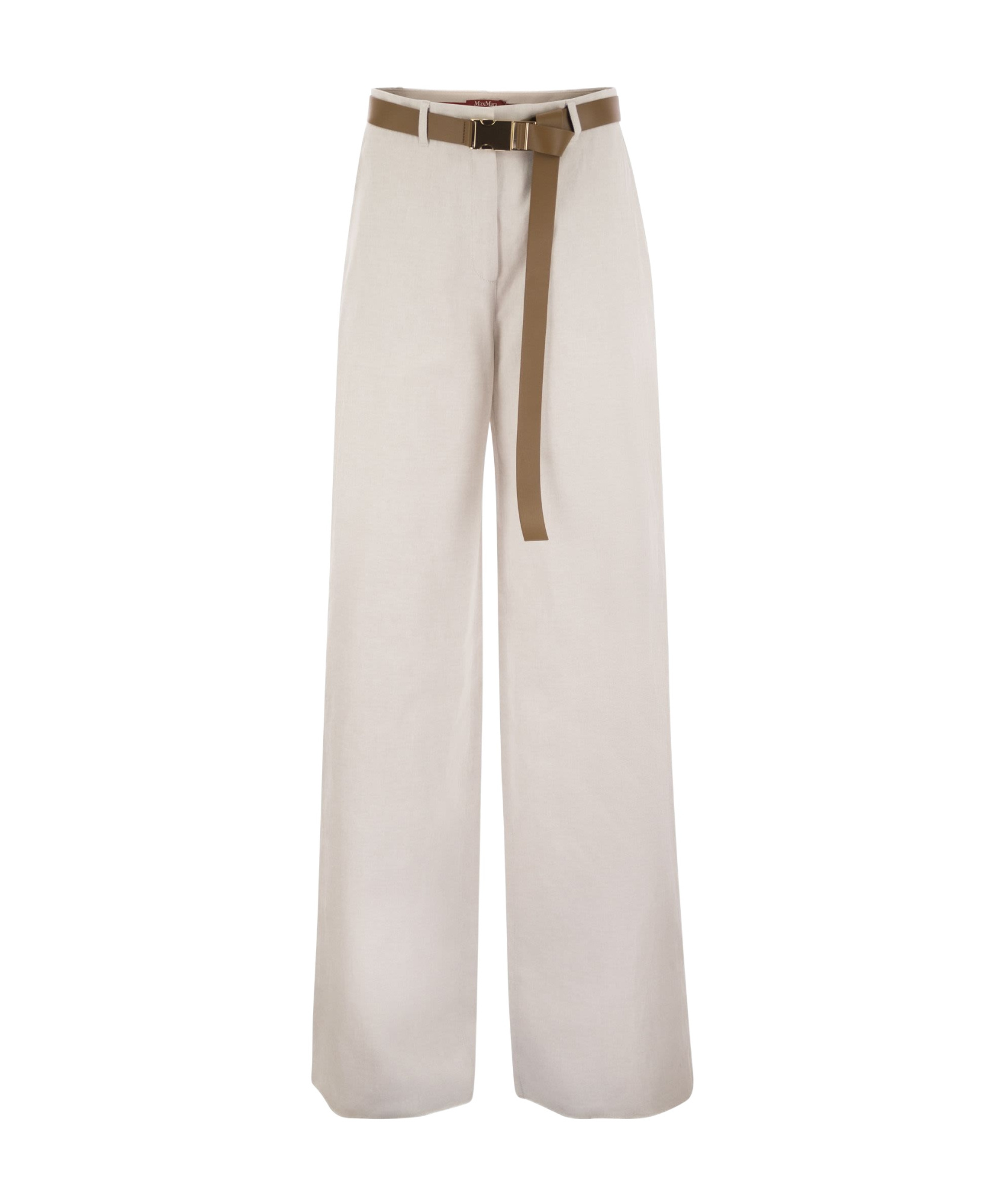 Max Mara Belt-loop Casual Pants In White