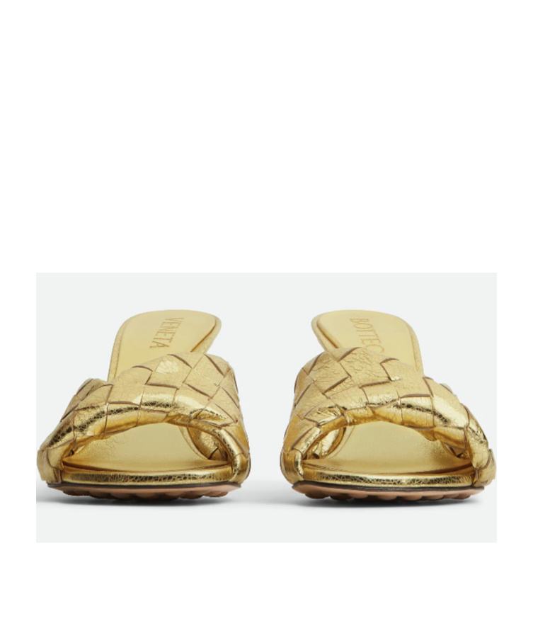 Bottega Veneta Blink Intrecciato Leather Mules In Nude