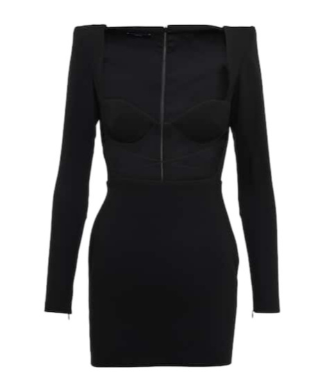 Alex Perry Parks Cutout Crêpe Minidress In Black