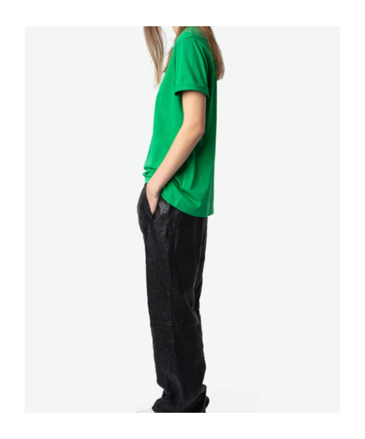 Shop Zadig & Voltaire Edwin Rock And Roll T-shirt In Green