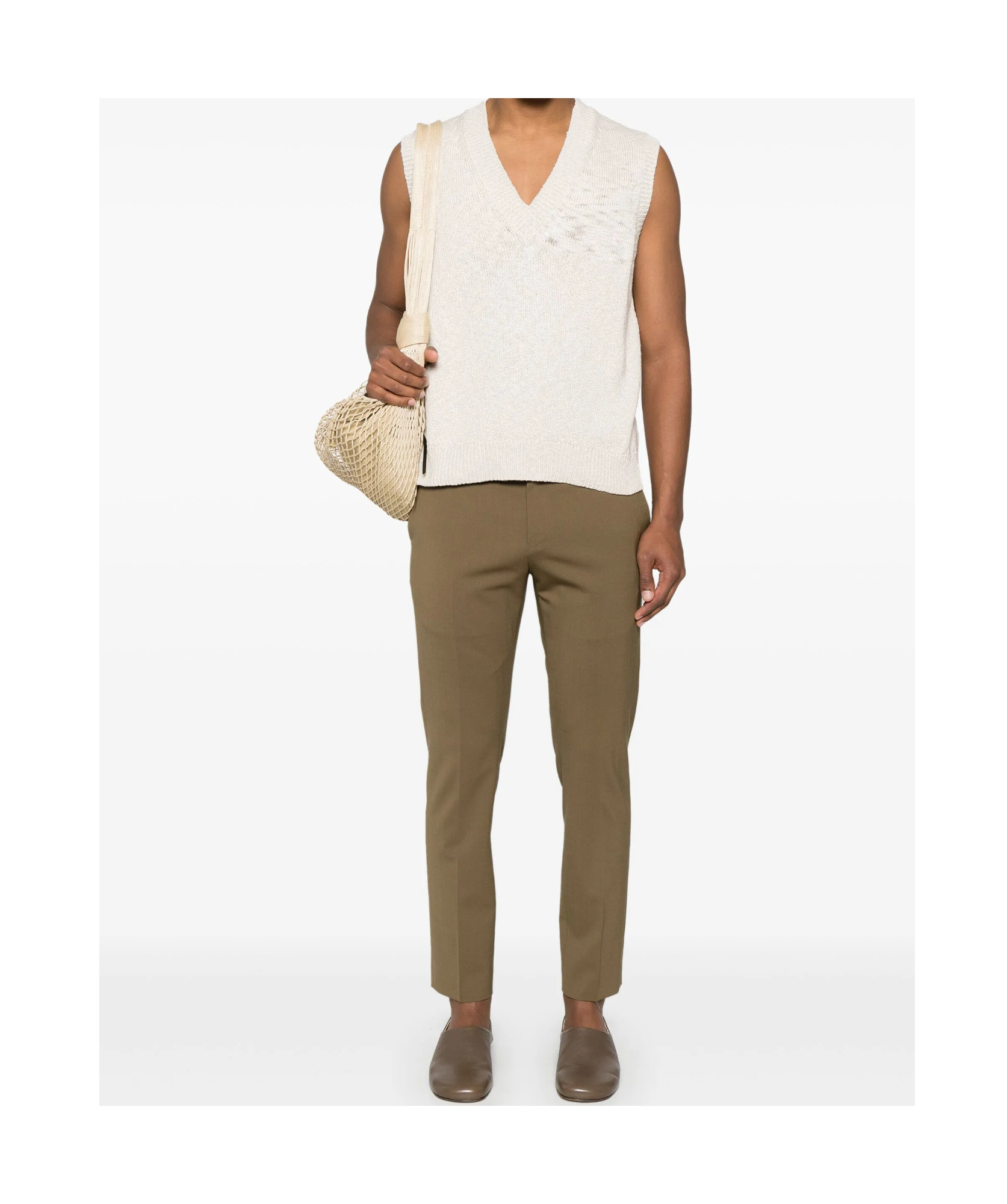 Eleventy V-neck Sweater In Neutral