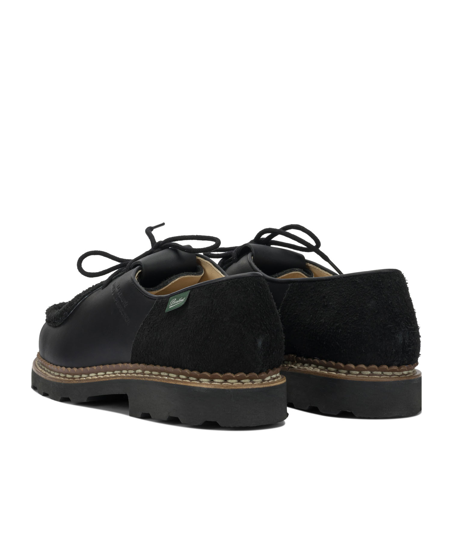 Paraboot X Universal Works Michael Tassel Leather Derby Shoes In Black