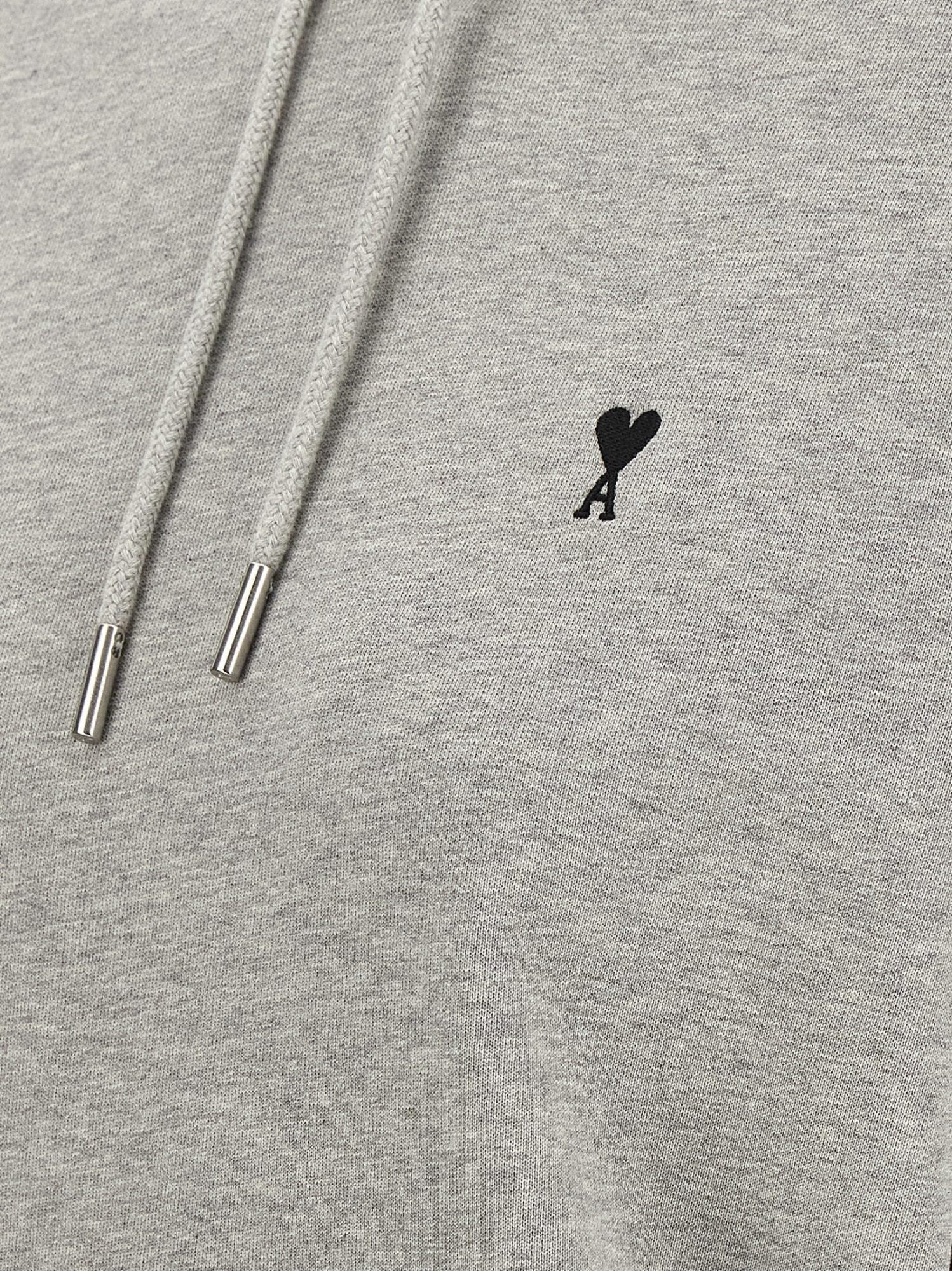 Ami Alexandre Mattiussi Ami Paris De Coeur Hoodie In Gray