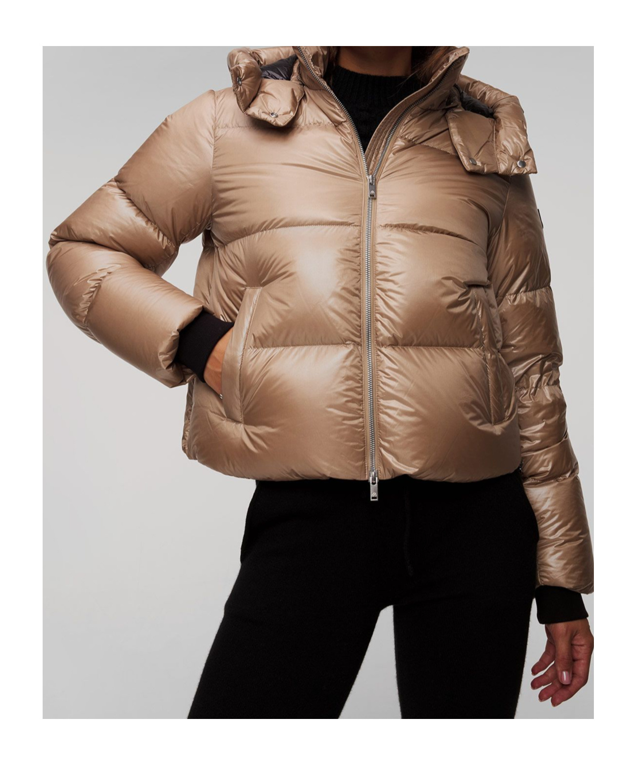 Moose Knuckles Moonstone Puffer Jacket In Nude