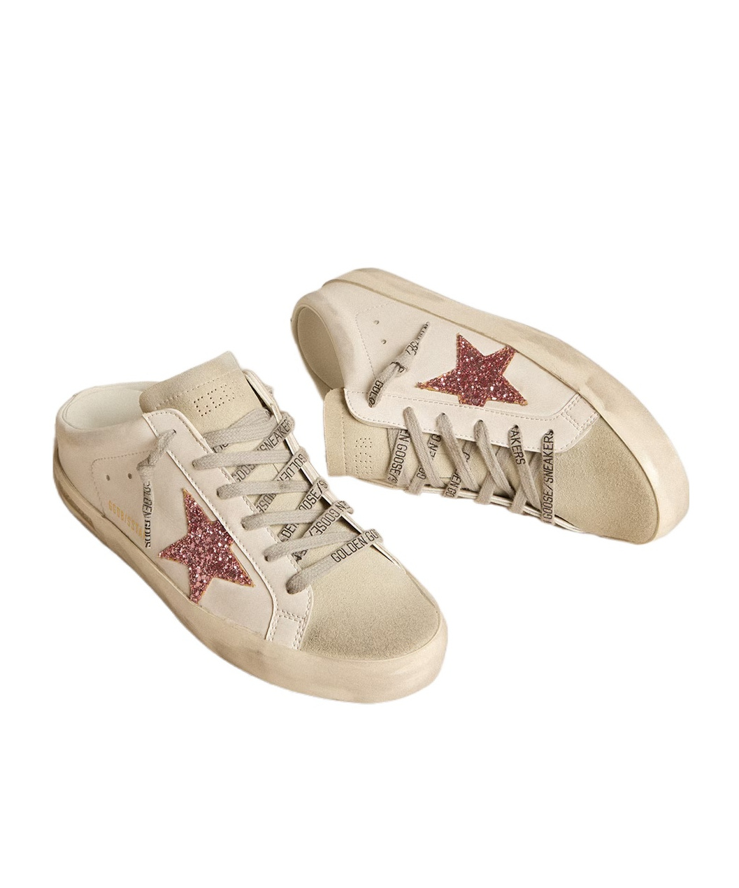 Golden Goose Super-star Sabot Sneakers In Nude