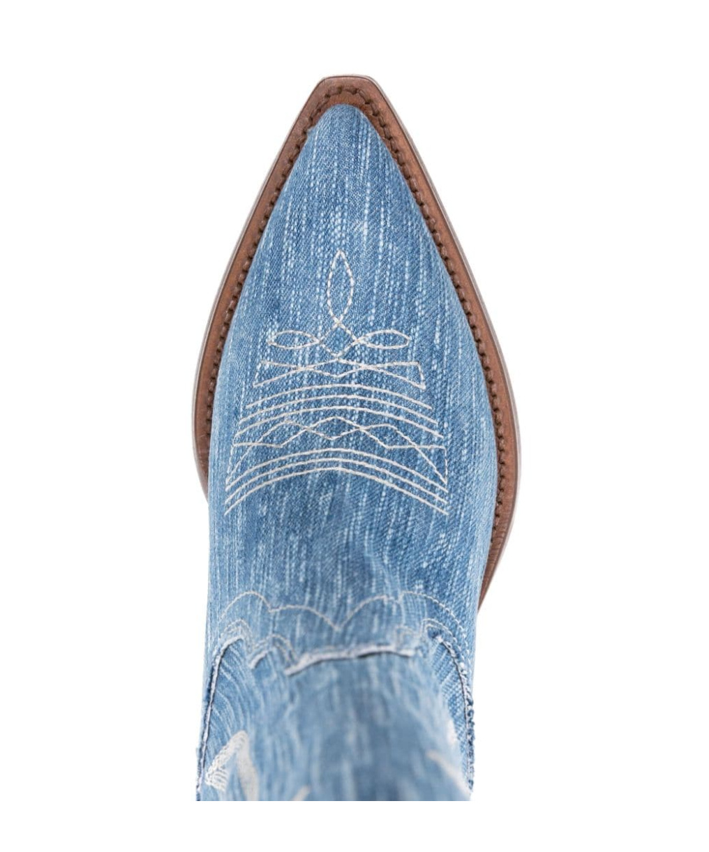 Sonora Denim Santa Fe Boots In Blue