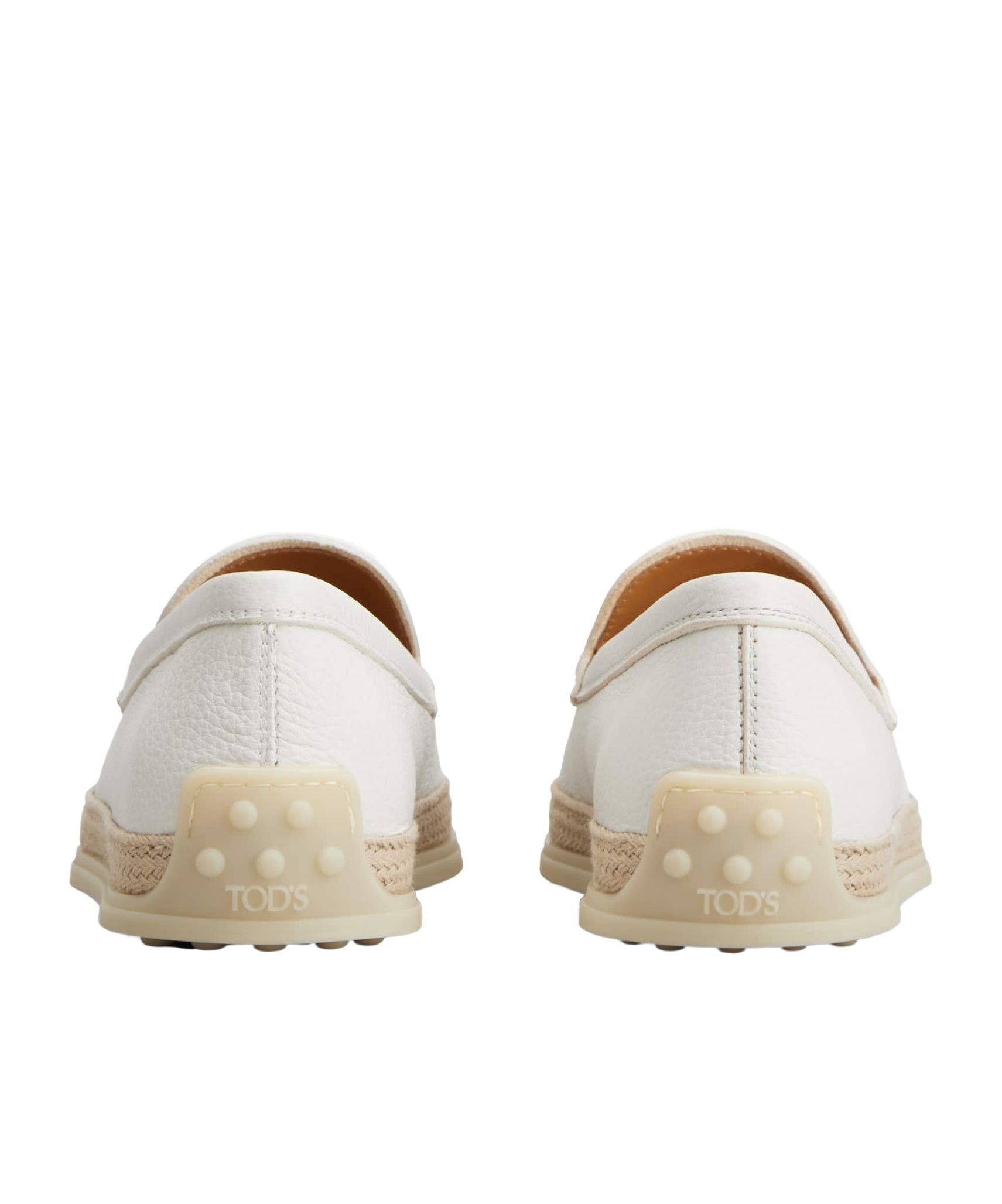 Tod's Women's Leather Moccasins With Outsol Loafer In White