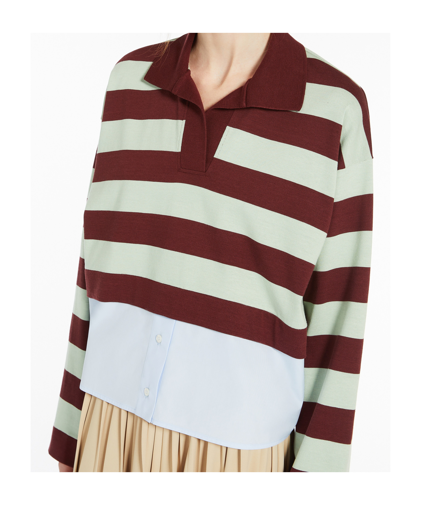 WEEKEND MAX MARA MAX MARA WEEKEND HALLE STRIPED LONG-SLEEVED POLO SHIRT 