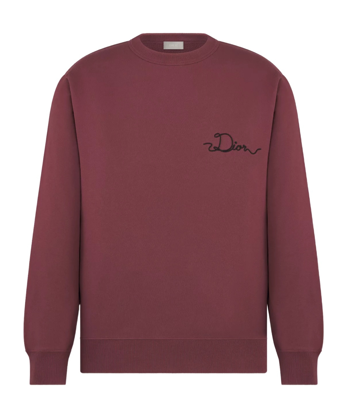 Dior Homme Ribbon Crewneck Sweatshirt In Burgundy