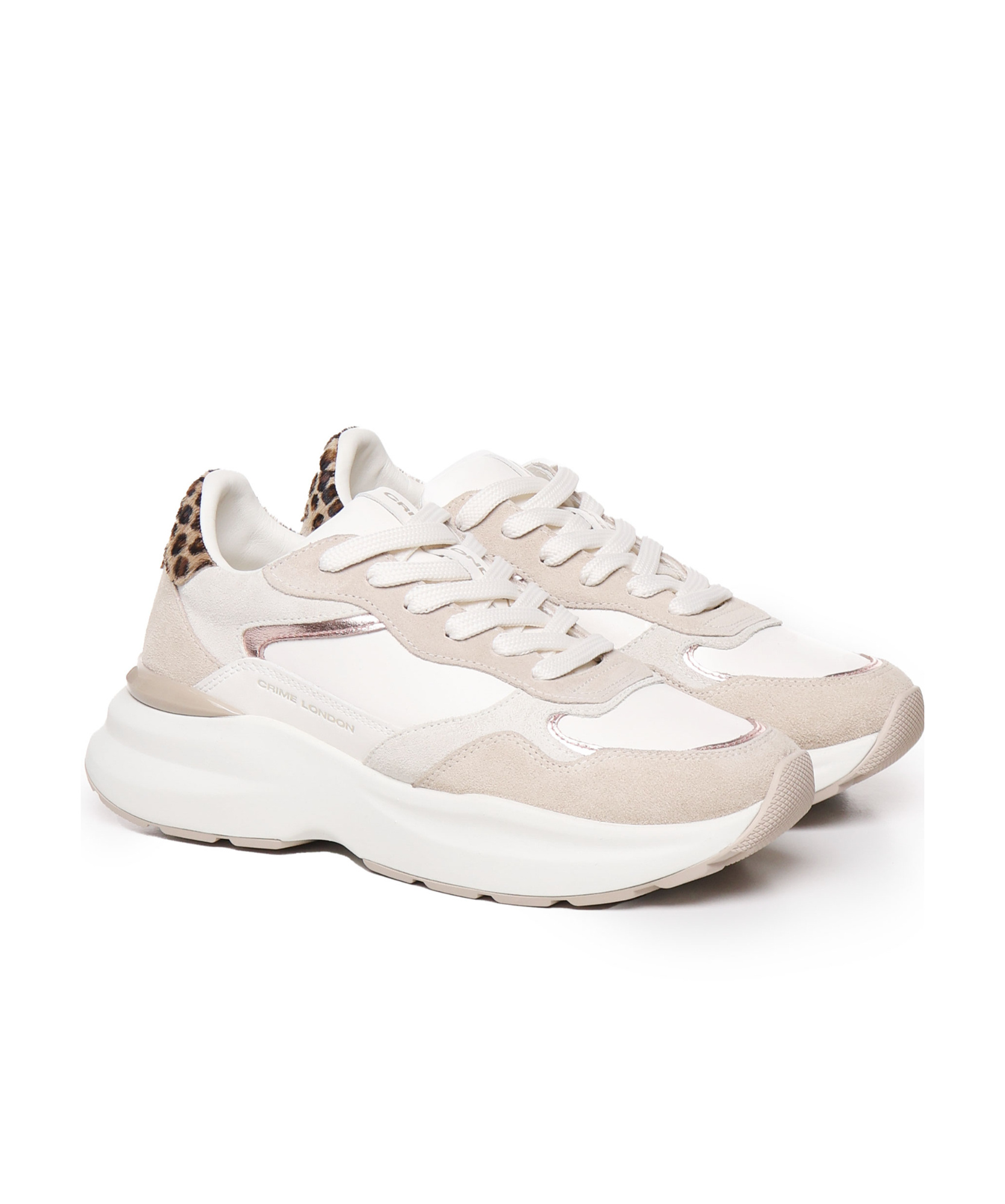 Crime London Sneakers In Rubber And Leather In White