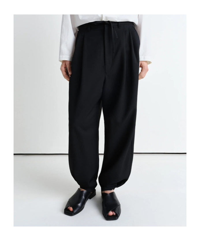 LEMAIRE LEMAIRE PLEATED DRAWSTRING TROUSERS