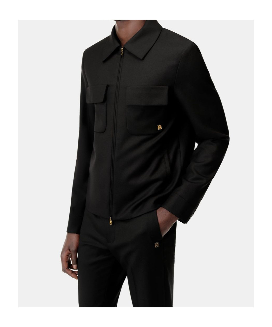 Amiri Jacket Front Side Pockets Long Sleeves In Black