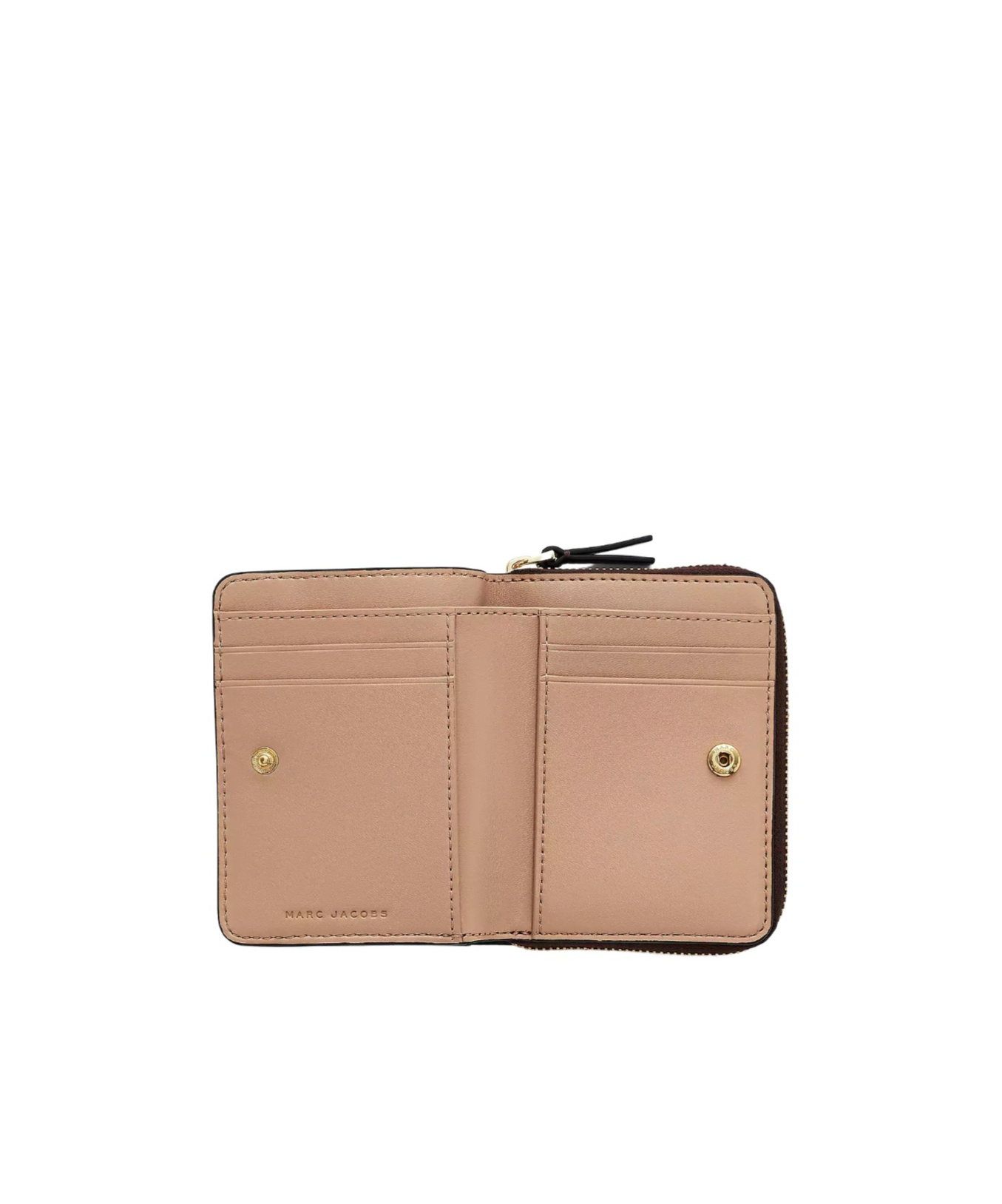 Marc Jacobs Compact Zip Wallet In Brown