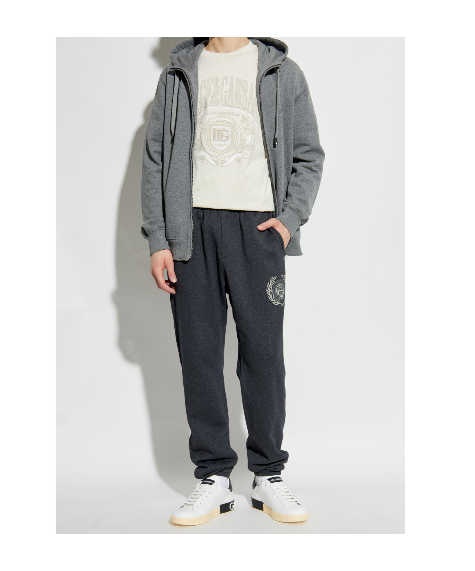 Dolce & Gabbana Logo-print Track Pants In Black