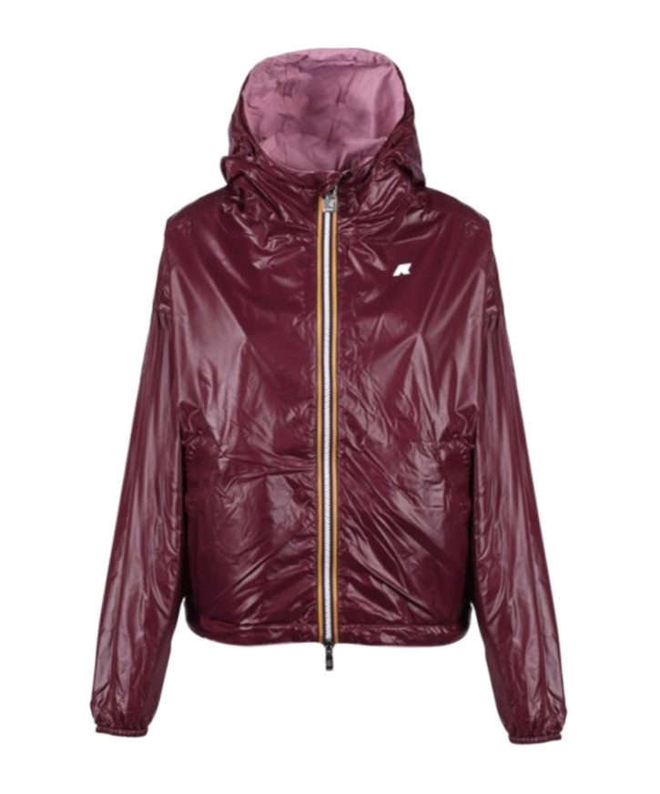 K-way Laurette Double Hooded Jacket In Pink