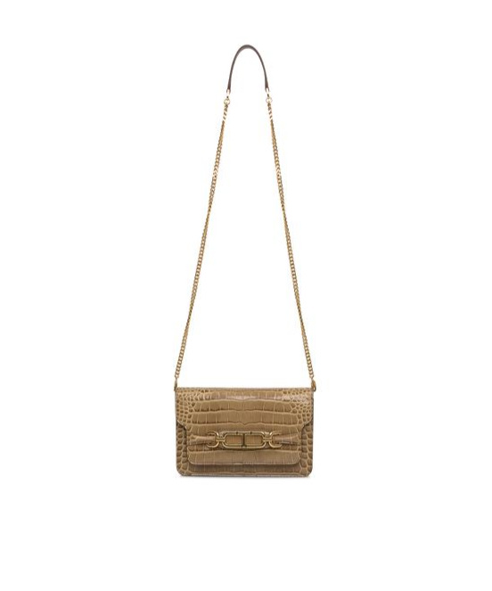 Tom Ford Embossed Whitney Small Shoulder Bag In Brown