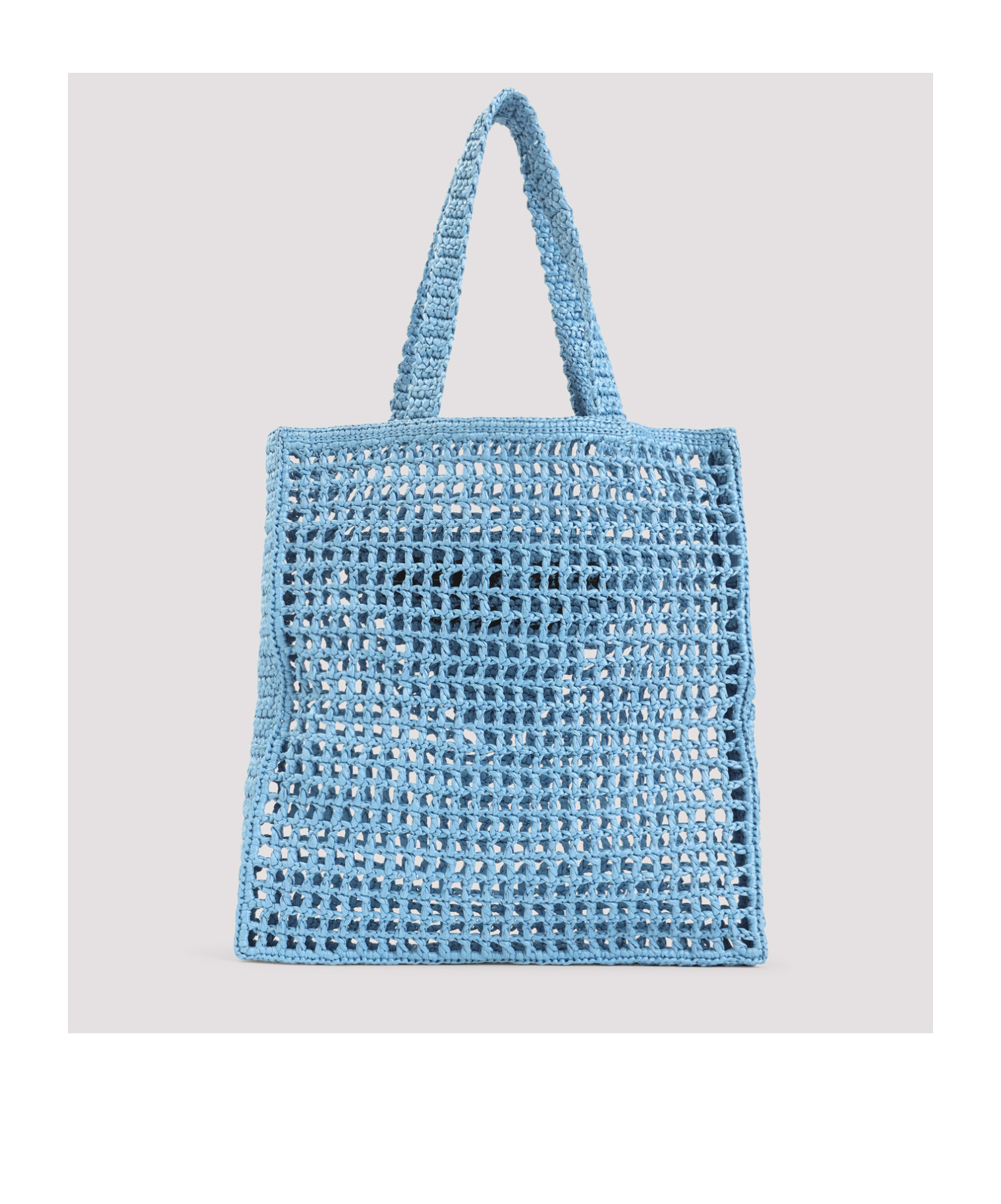 Shop Prada Logo Embroidered Open Top Tote Bag In Blue