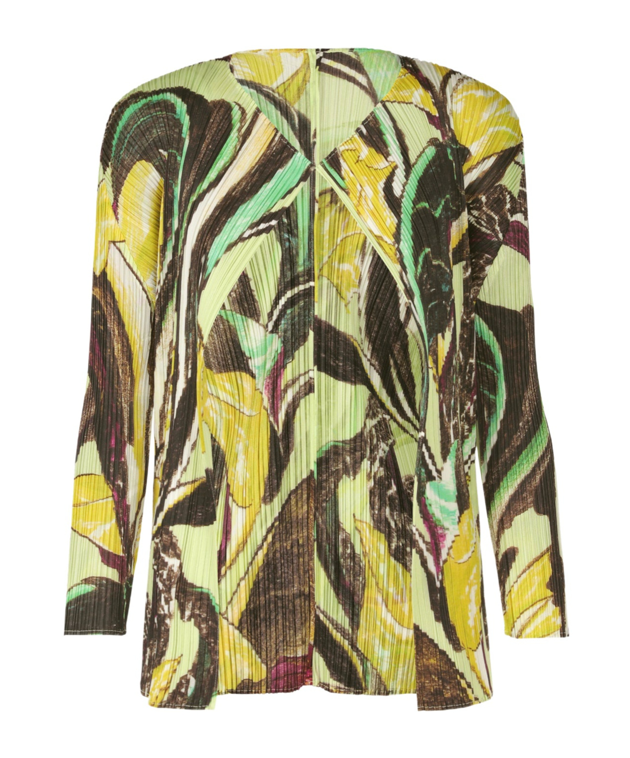 ISSEY MIYAKE TARDIVO-PRINT OPEN-FRONT CARDIGAN