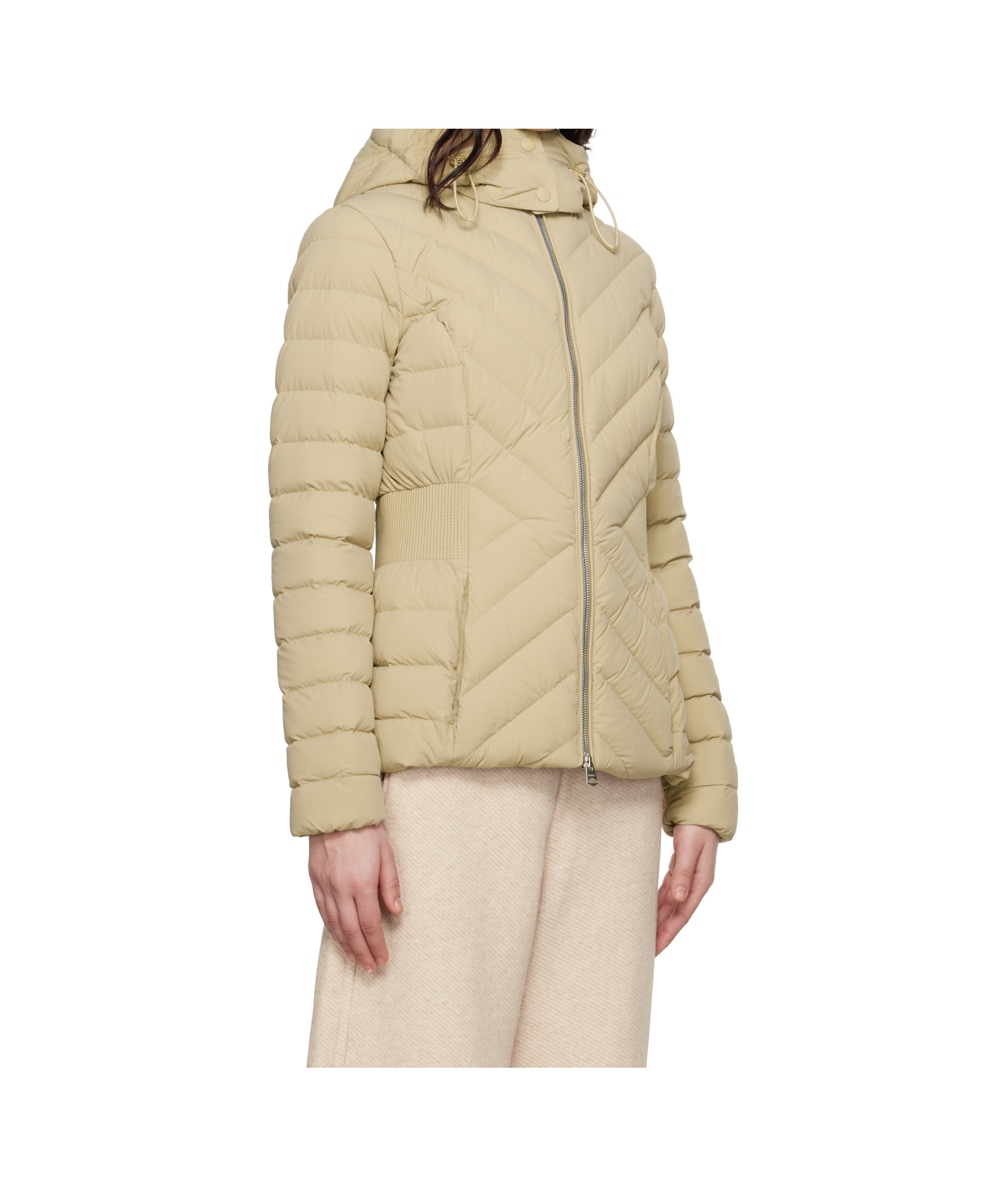 Mackage Beige Idalee Hooded Light Down Jacket In Nude