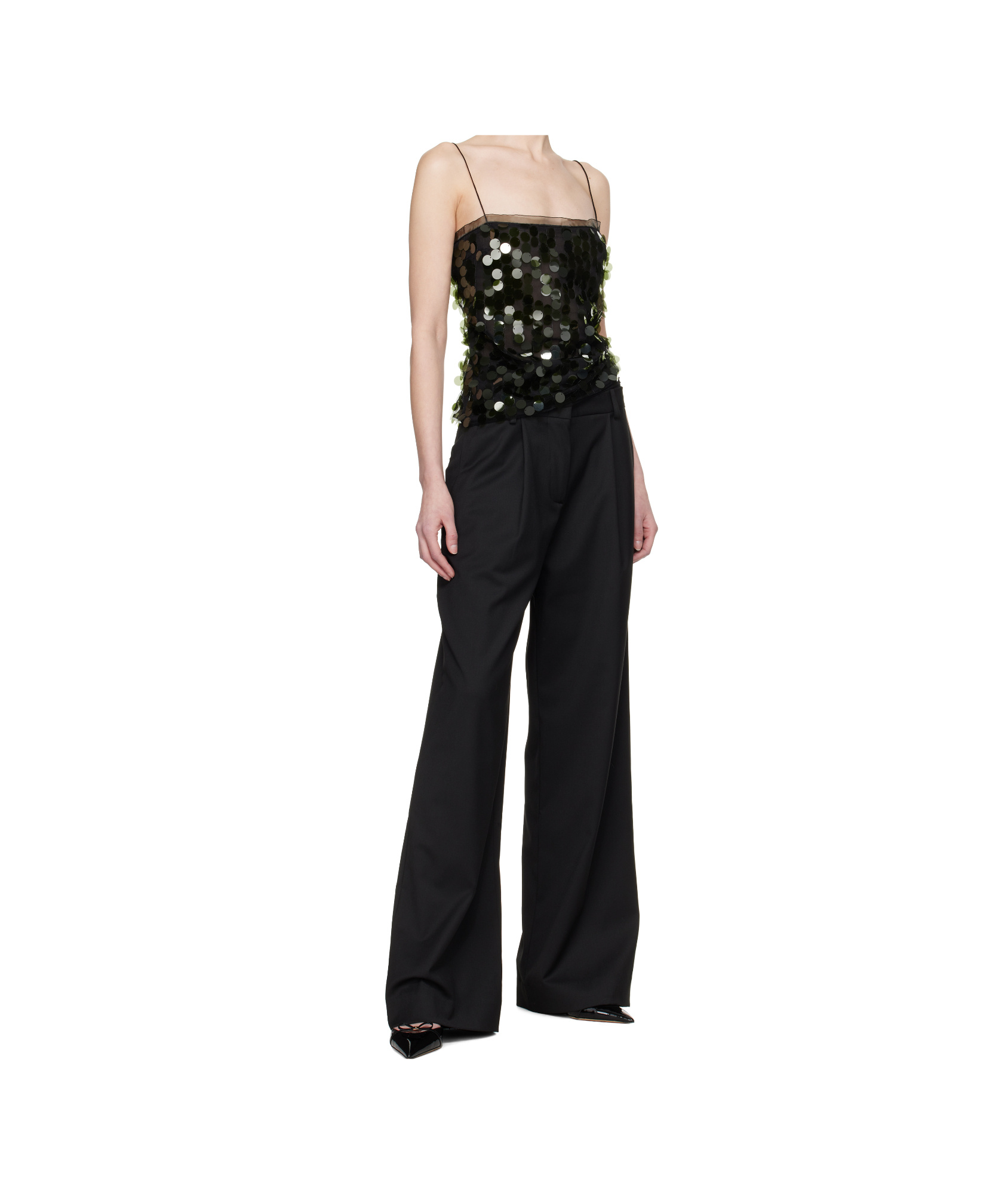 16arlington Layered Pleated Wide-leg Pants
