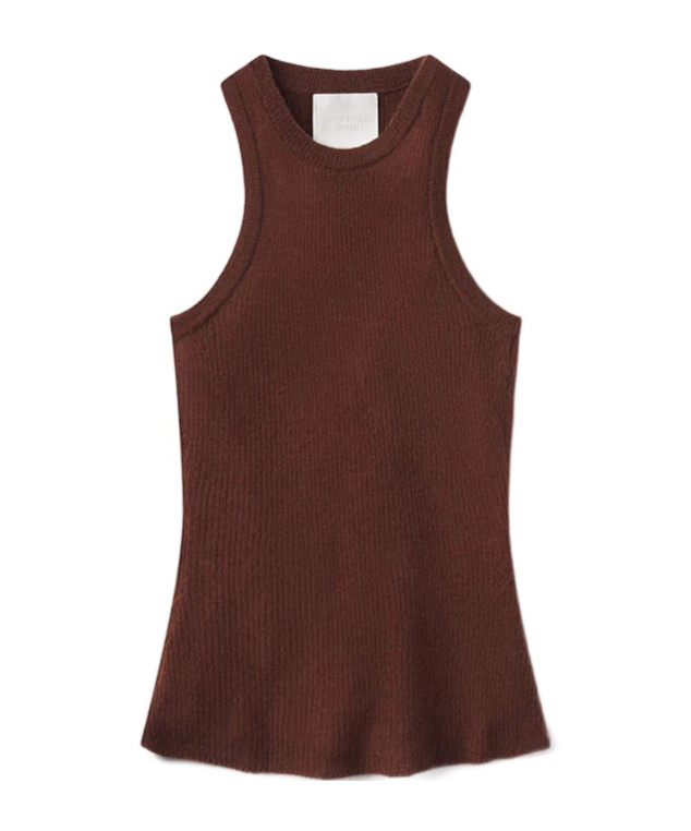 Citizen Of Humanity Akira Sweater Tank In Brown