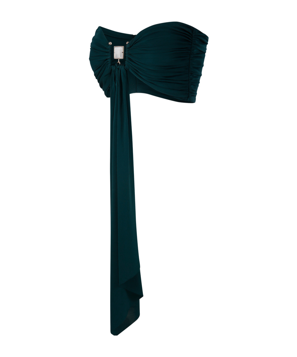 Christopher Esber Pleated Tube Top Vest In Black