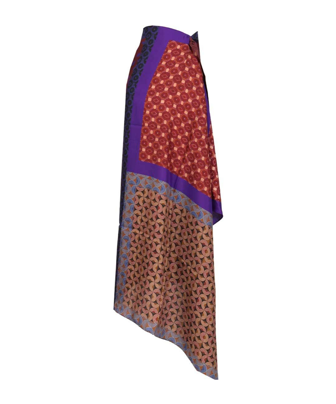 Dries Van Noten Long Wrap Scarf-skirt In Silk Skirts Multicolor In Red
